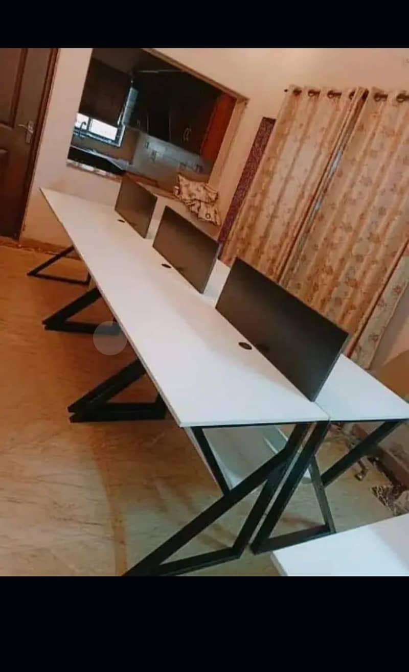 STYLISH K-SHAPE HOME OFFICE COMPUTER TABLE 9