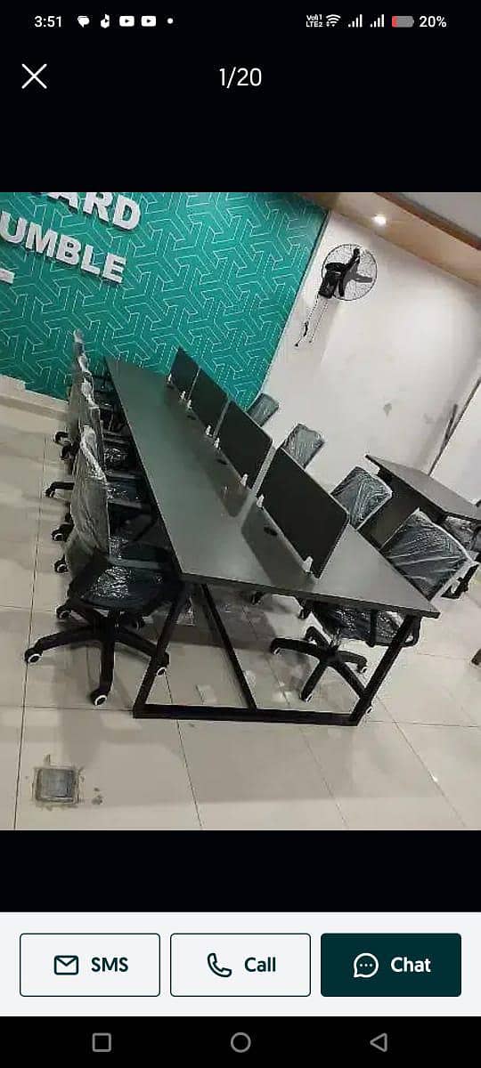 STYLISH K-SHAPE HOME OFFICE COMPUTER TABLE 10