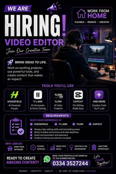 Hiring Ai Video Creator and Editor