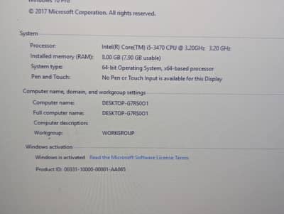 i5 3470 8gb ram and motherboard