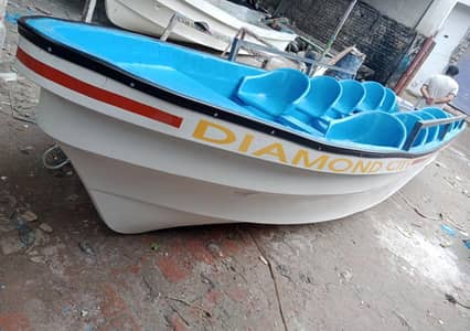 19 feet motor boat 8 chair Fiberglass safety raining 3 hooks