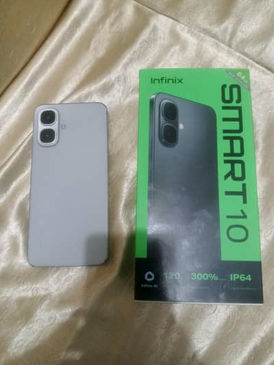 Infinix Smart 10 4+4/64 completely box 8 month warranty