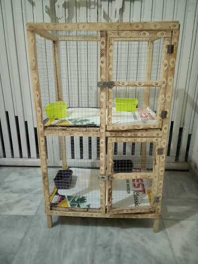 Hens Chick's Birds Cage For Sale Wooden Cage 2 Portion