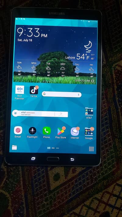 Samsung tab s hai 3gbi raam hai 16gbi room hai sim wala non pta hai