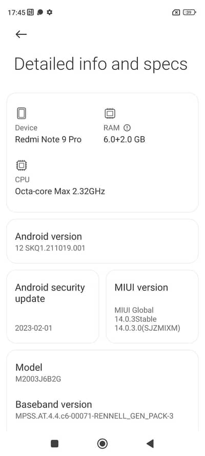 Xiaomi Redmi Note 9 Pro 8/128