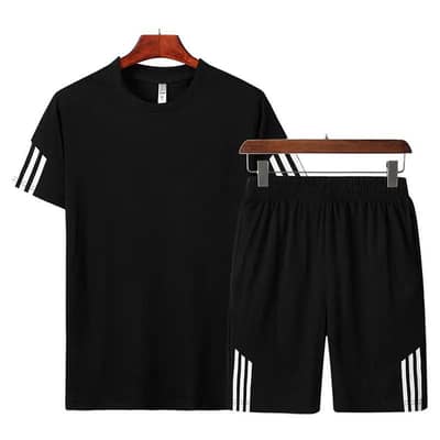 Men's Black Casual Sports Set