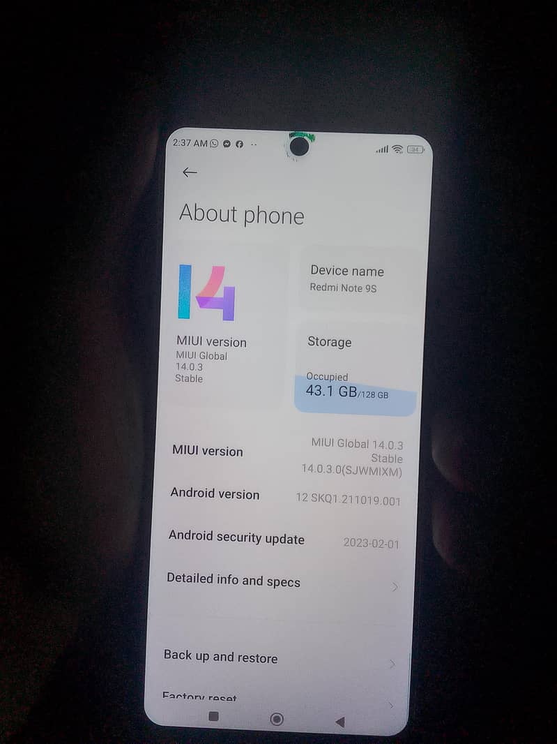 Xiaomi Redmi Note 9S 4