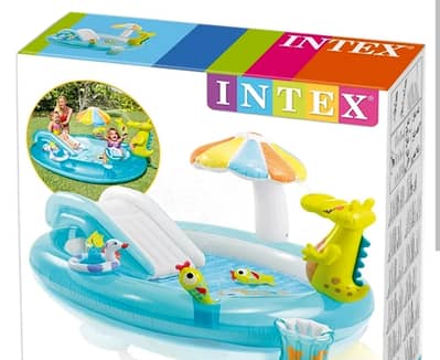Kids swimming pool with slide