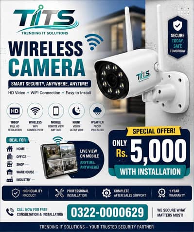 Wireless Camera with Installation
