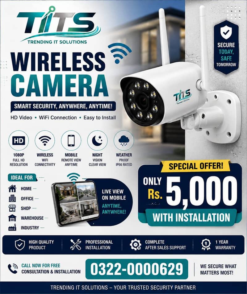 Wireless Camera with Installation 0