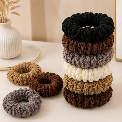 12 Pcs Scrunchies Hair Ties for Girls & Women | Hair Bands | Hair Acc