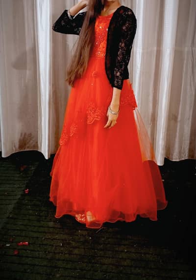 Red Party Wear Maxi / birthday maxi– Used Once