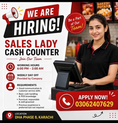 Sales Lady (Cash Counter)
