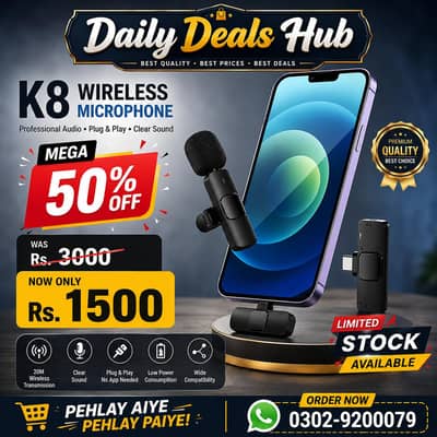 Brand New K8 Wireless Mic Type-C | Android Recording Microphone