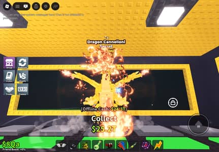 STEAL A BRAINROTS DRAGON CANELLONI GOLD WITH COMET E STRUCK TRAIT