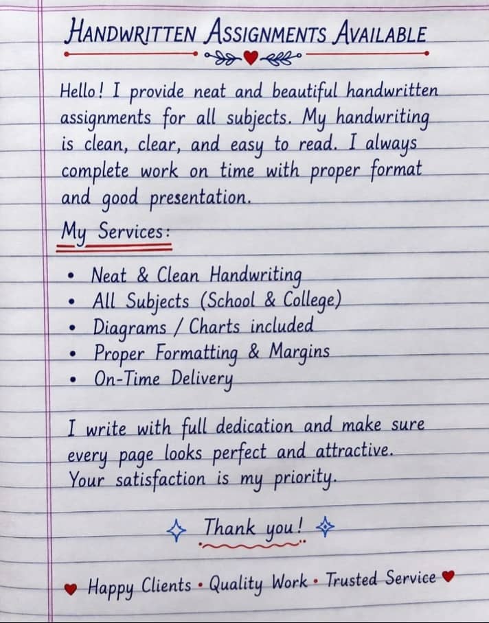Handwritten Assignment 0