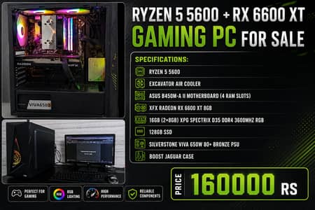 Ryzen 5 5600 + RX 6600 XT Gaming PC