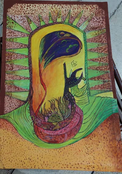 Acriylic painting. canvas size width18×24 length