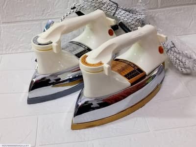 Portable Dry Iron Silver Golden 1000W 2kg