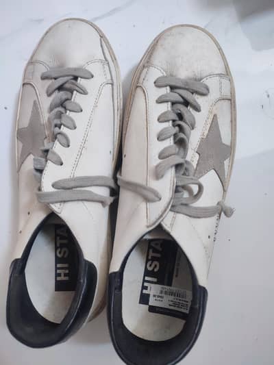 Golden Goose Hi Star Sneakers, Size 9, Original Made in Italy