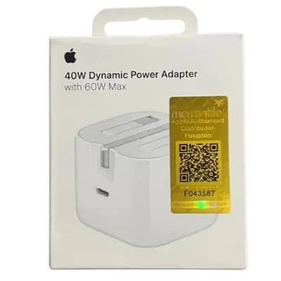 Apple 40~60 watt fast charging 100% original adapter