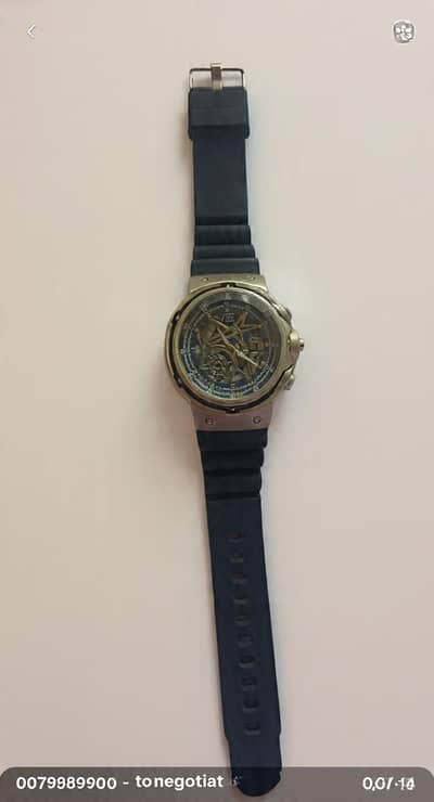 Men's Luxury Skeleton Mechanical Watch Navy Blue  PKR 5000