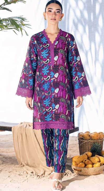 2 Piece Ladies Unstitched Lawn Suits | Premium Summer Collection