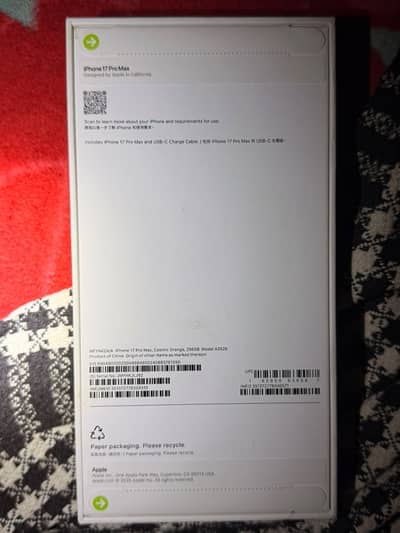 Apple iPhone 17 Pro Max factory unlocked box packed