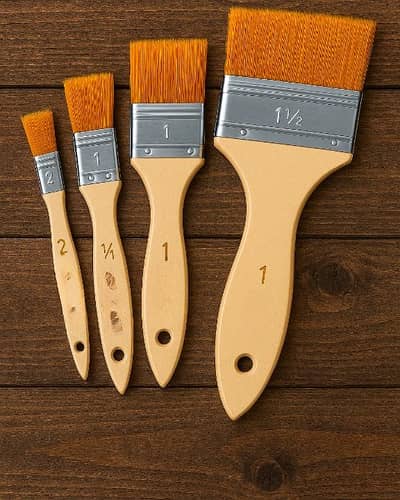 Pack of 4 Nylon Hair Brushes – Premium Paint
