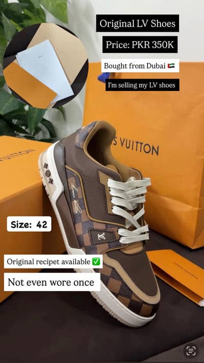 Orignal LV Shoes (Receipt Available)  | Size 42 - Bought From Dubai