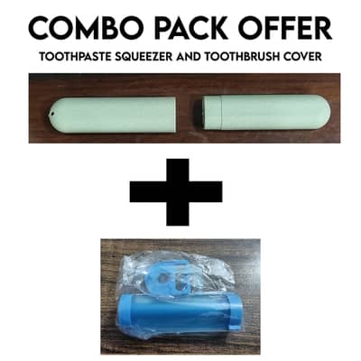 Combo Pack - Toothpaste Squeezer and Toothbrush cover