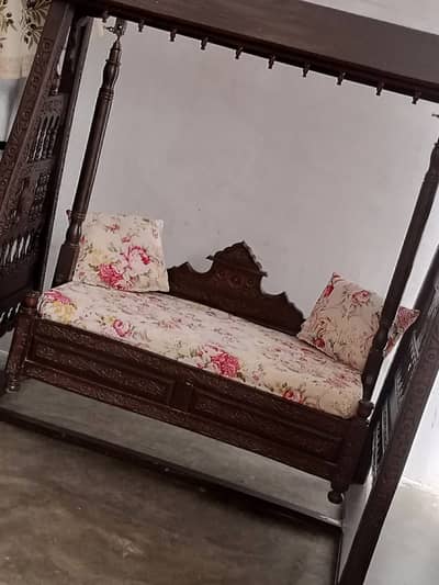Luxury Wooden Jhoola (Swing) | Solid Sheesham Wood | Excellent Condit