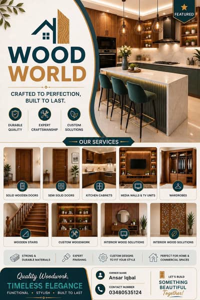 wooden doors and  media wall wardrobs