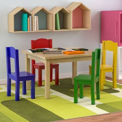 Kids Set - Wooden Dinning Chair - Dinning Set - Luxury Kids Chairs Set