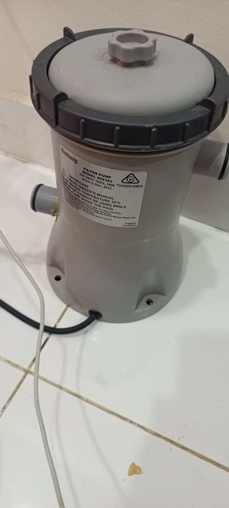 POOL FILTER WATER PUMP With New Filter 0