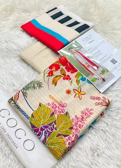 COCO BY ZARA SHAH 3 PCS LAWN (ONLY WHATSAPP 0335-1305177)