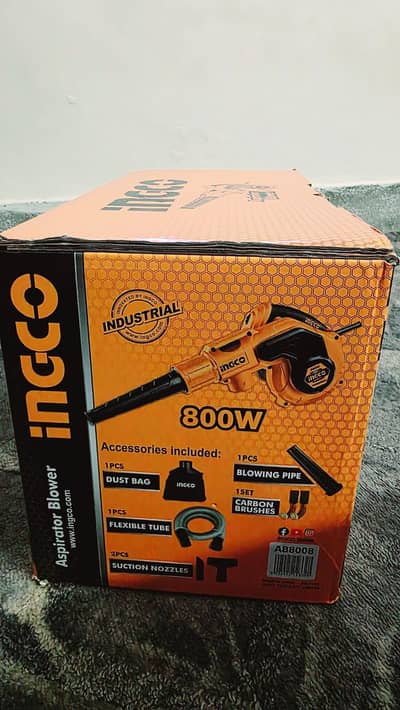 Ingco INDUSTRIAL 2 In 1 - Vacuum Cleaner And Aspirator Blower - 800W
