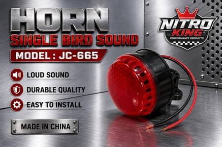 Nitro King Single Bird Horn JC-665 | 12V Loud Motorcycle Horn