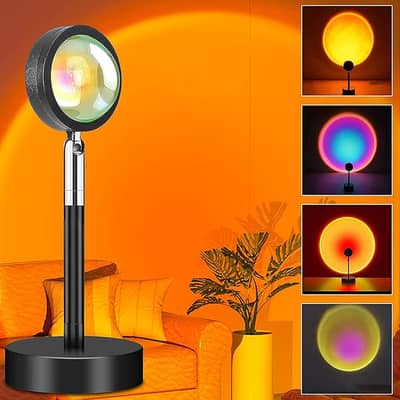 Sunset Lamp, 360° Rotation Sunset Projector Light, 6 Colors Lamp