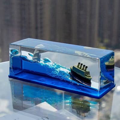 Titanic Cruise Iceberg Fluid Liquid Wave Toys Floating Toy Sculpture