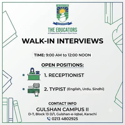 Hiring Announcement: Receptionist &  Typist