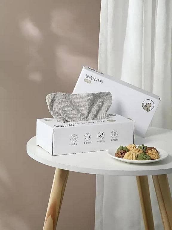 1 Box of 20 Pcs Microfiber Extractable Design Rag Kitchen Towel Dishcloth Non-stick Oil Reusable Cleaning Cloth Daily Dish Towel. . .