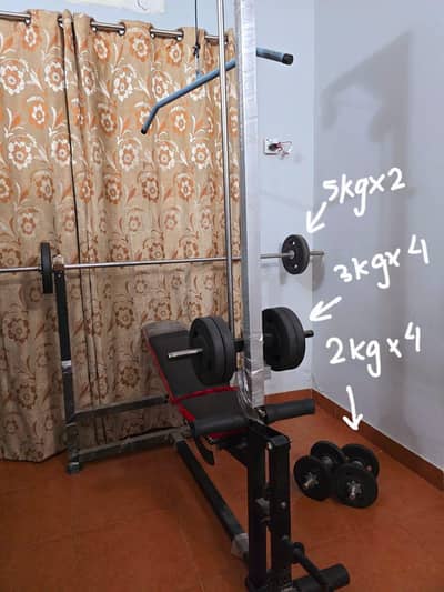 Multi-Functional Home Gym Set/ Bench Press with Lat Pulldown