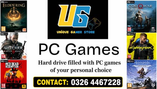 Hard drive filled with PC games of your choice