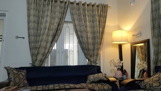 7 seater sofa set with 4 curtains