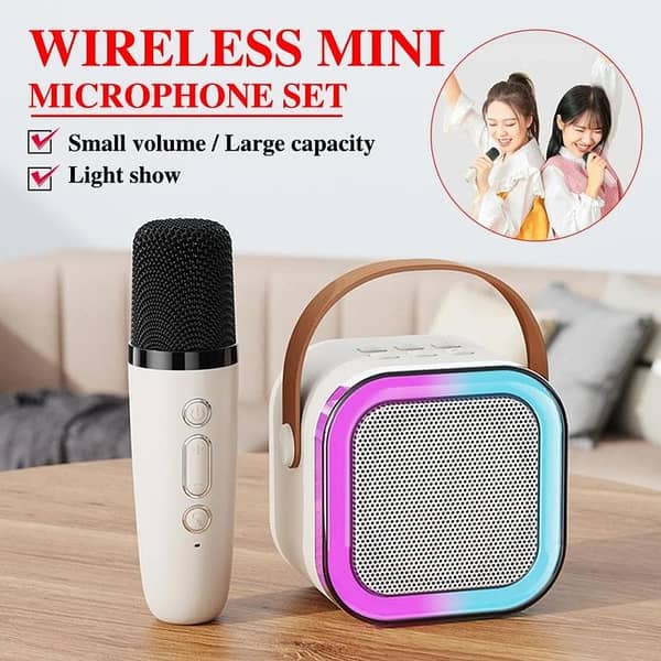 Popular Bluetooth Speaker with Microphone K12 Bluetooth Speaker Built-in Microphone Outdoor Live Broadcast Home Karaoke single mic