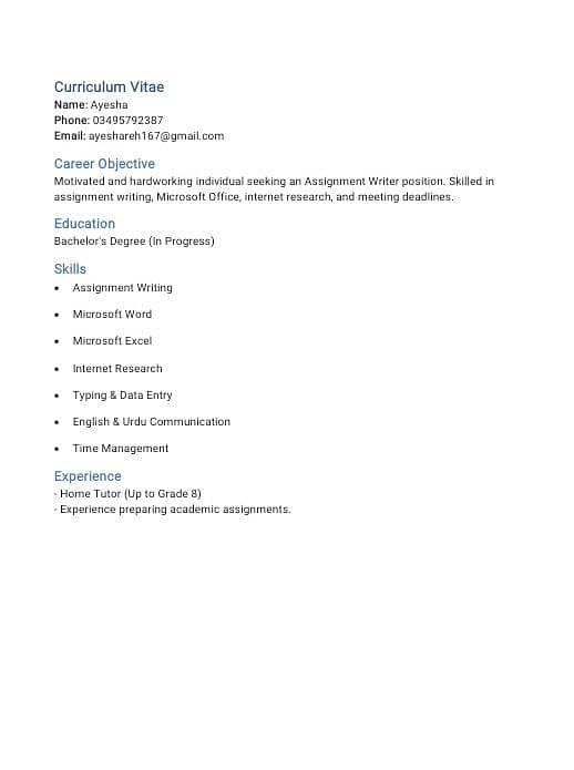 Assessment work 0