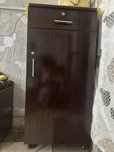 Wooden Storage Cabinet with Drawer – Good Condition
