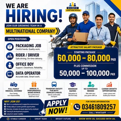 We're Hiring! Join a Leading Multinational Company Today