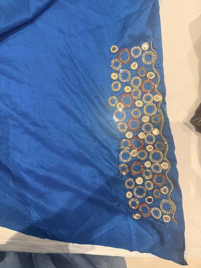 Unstiched pure Raw silk hand work shirt and pants